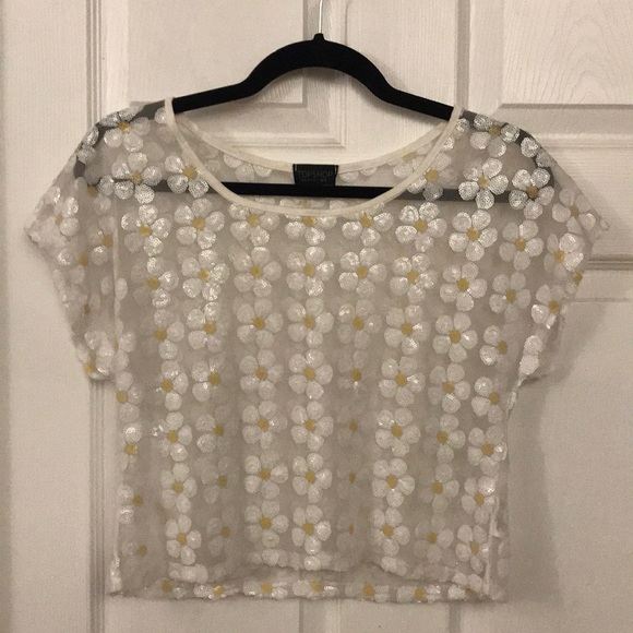 daisy mesh top